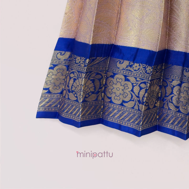 Tanushri - Blue Pattu Pavadai Minipattu
