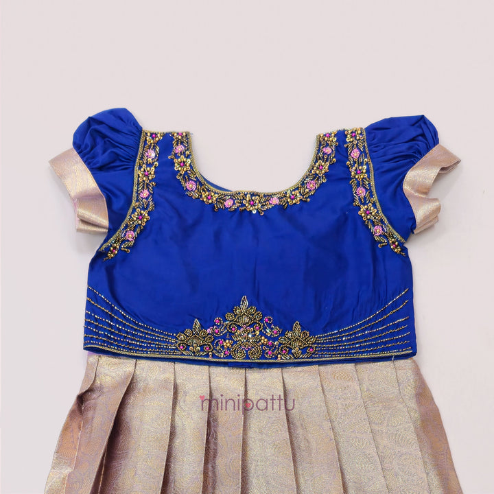 Tanushri - Blue Pattu Pavadai Minipattu