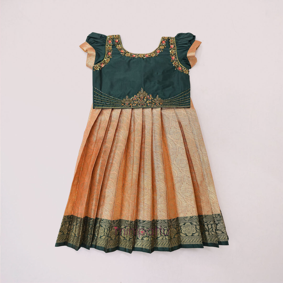 Tanushri - Green Pattu Pavadai Minipattu