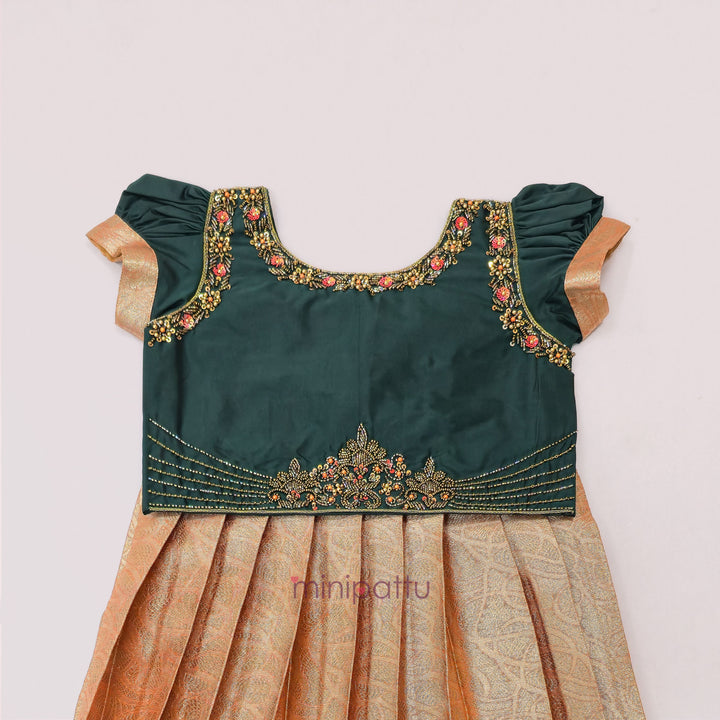 Tanushri - Green Pattu Pavadai Minipattu