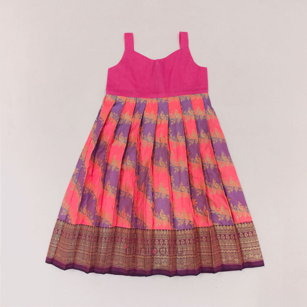 Vardhini - Burgundy Pattu Pavadai Minipattu