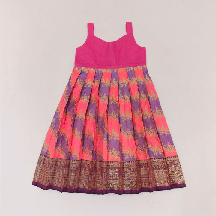 Vardhini - Burgundy Pattu Pavadai Minipattu