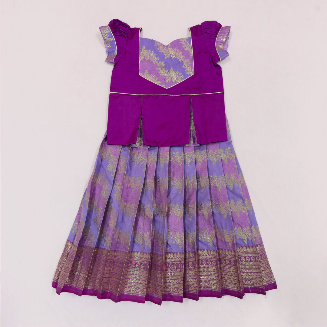 Vardhini -Magenta Pattu Pavadai Minipattu