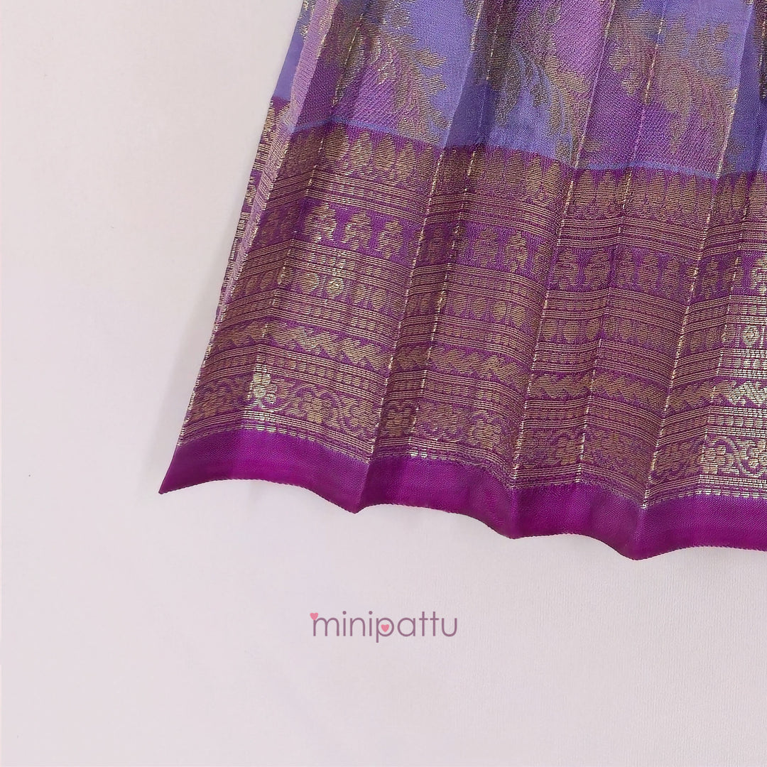 Vardhini -Magenta Pattu Pavadai Minipattu