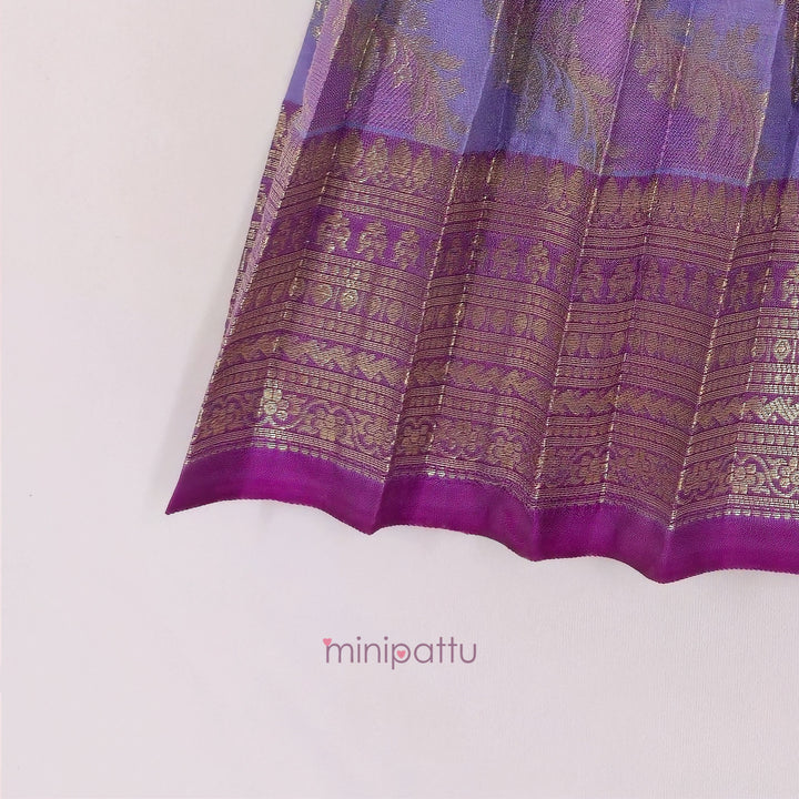 Vardhini -Magenta Pattu Pavadai Minipattu