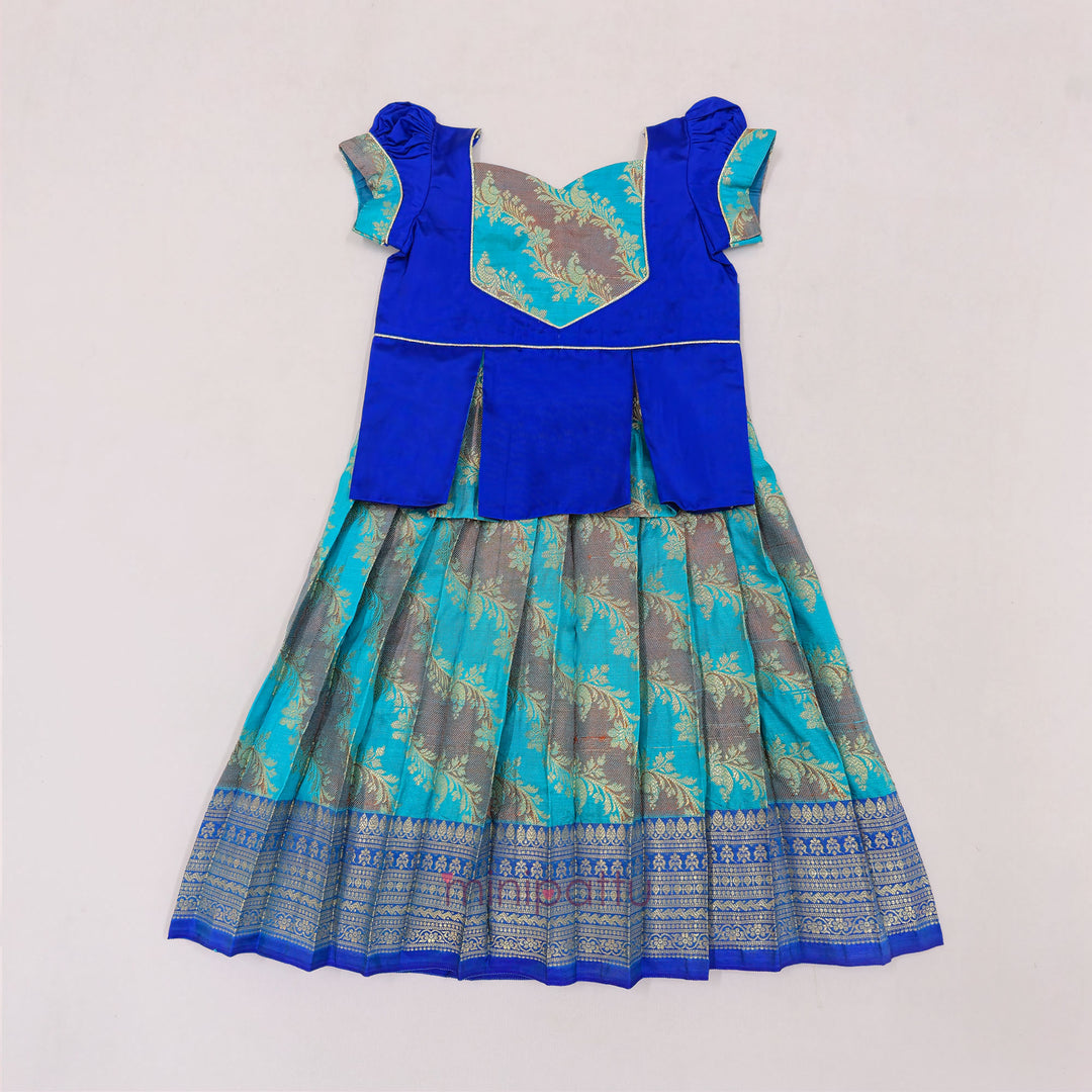 Vardhini - Royal Blue Pattu Pavadai Minipattu