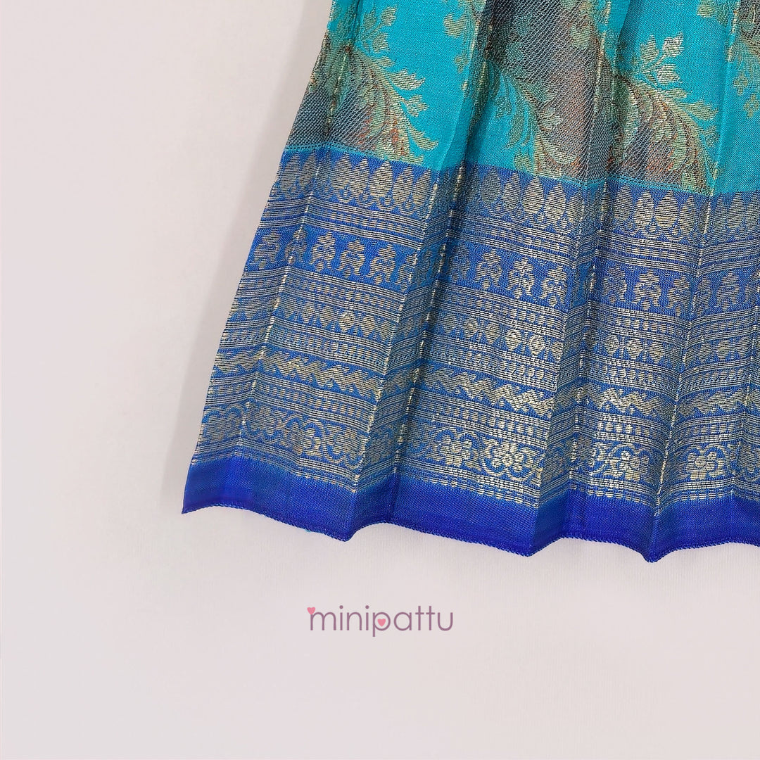Vardhini - Royal Blue Pattu Pavadai Minipattu