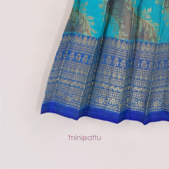 Vardhini - Royal Blue Pattu Pavadai Minipattu