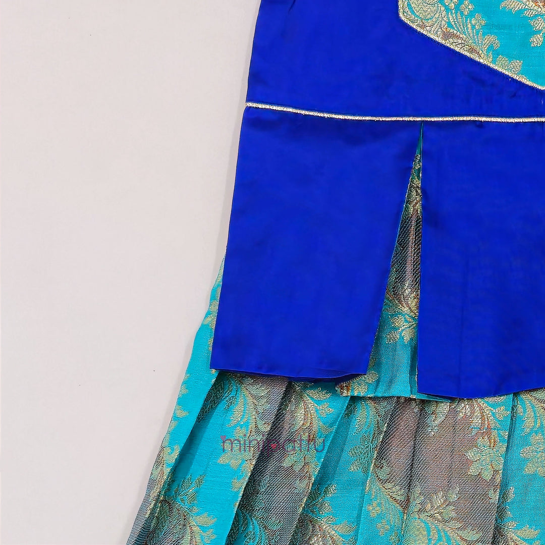 Vardhini - Royal Blue Pattu Pavadai Minipattu