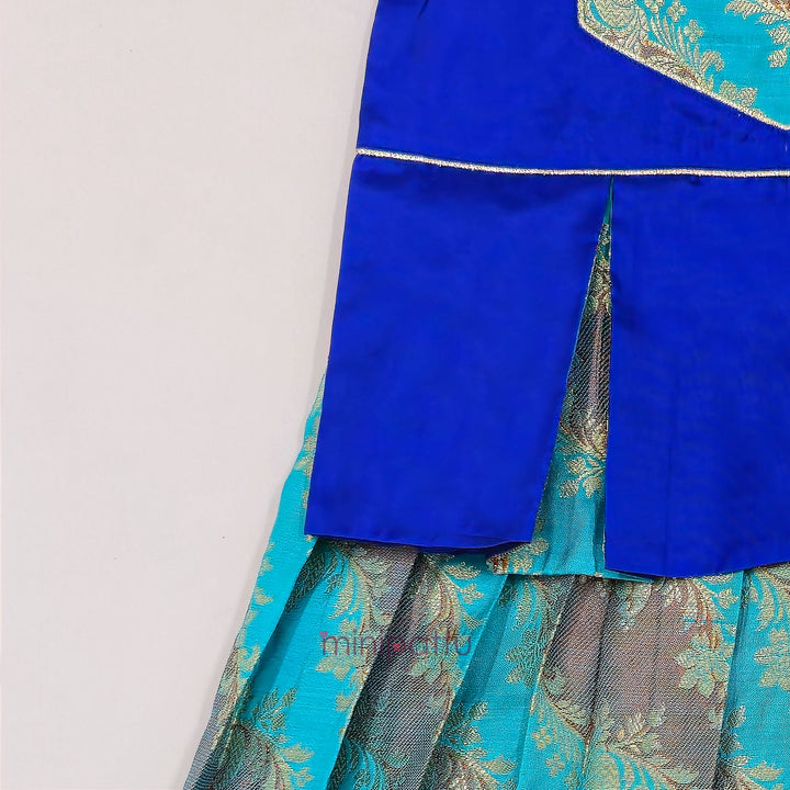 Vardhini - Royal Blue Pattu Pavadai Minipattu