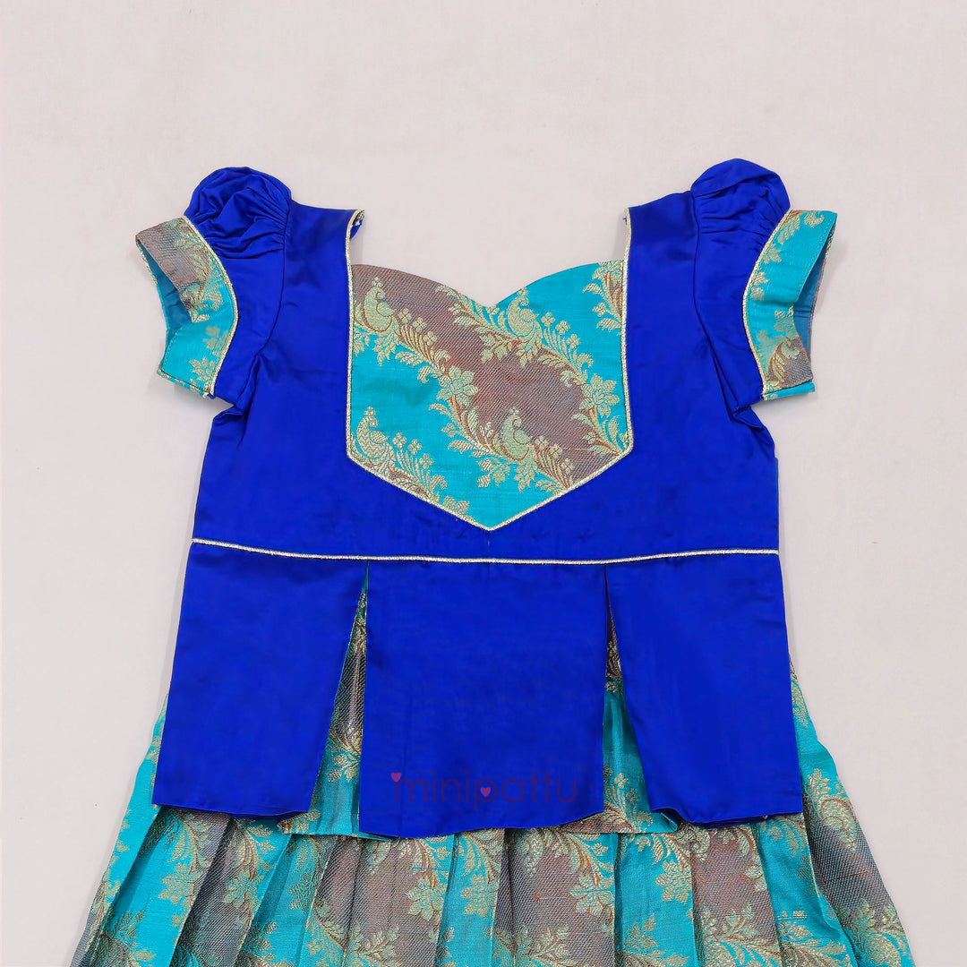 Vardhini - Royal Blue Pattu Pavadai Minipattu