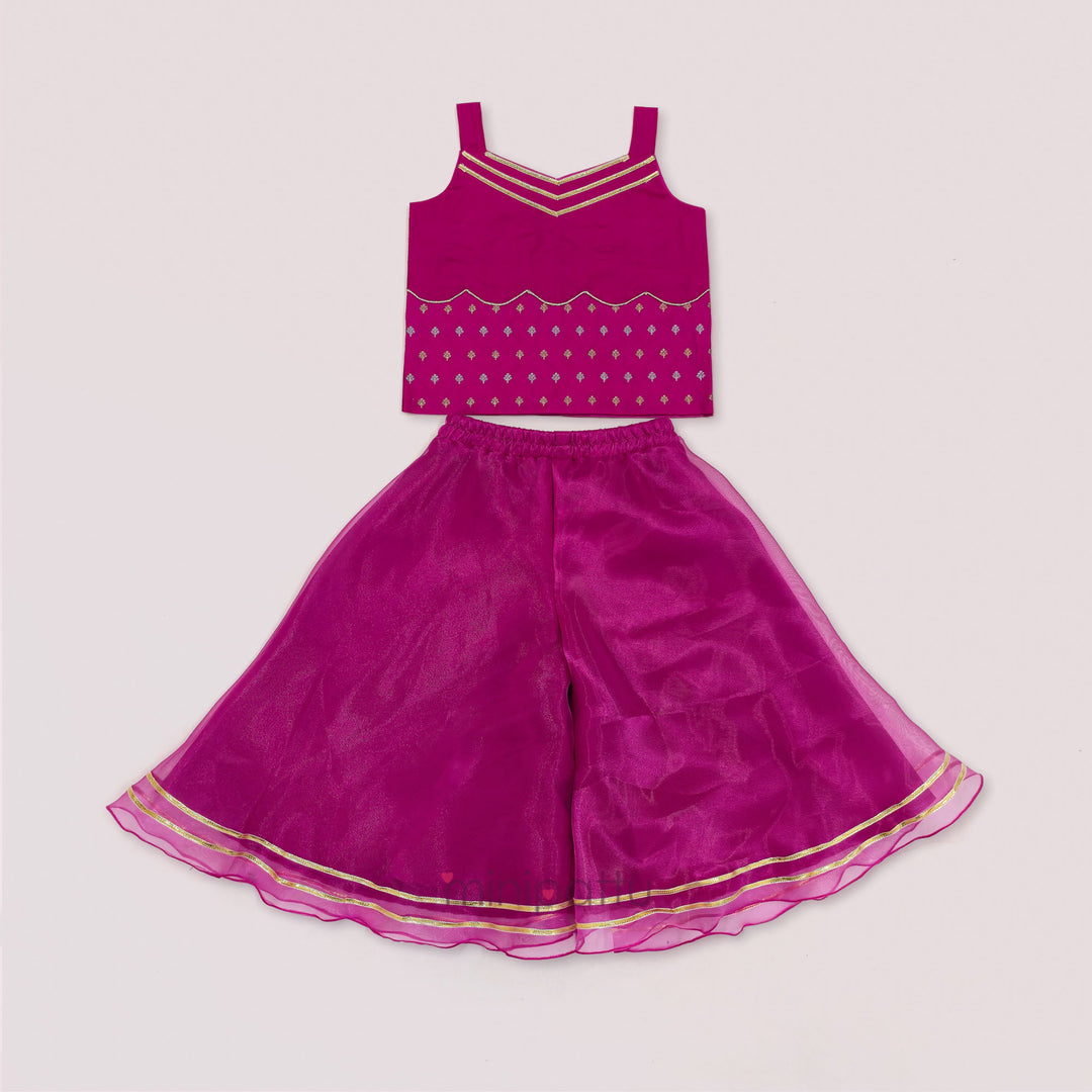 Joshika - Magenta Designer Sharara Minipattu