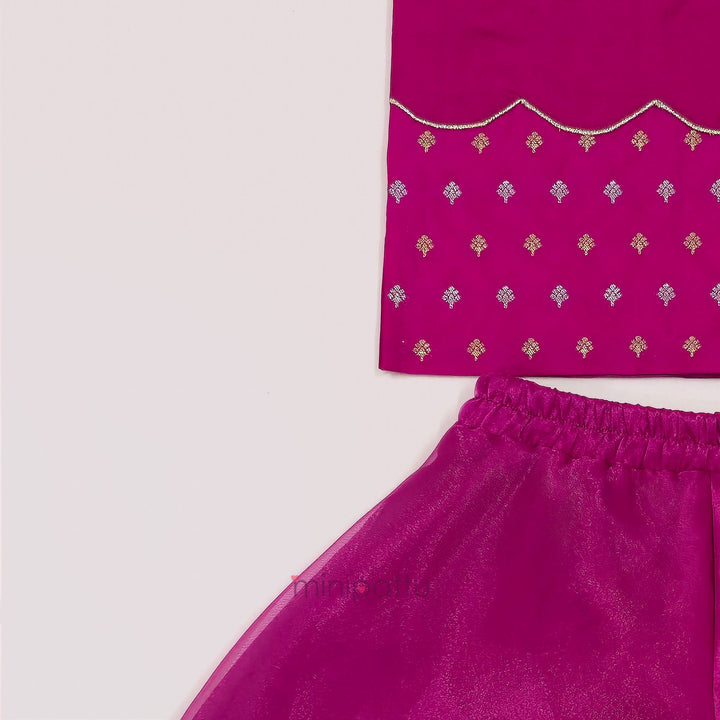 Joshika - Magenta Designer Sharara Minipattu