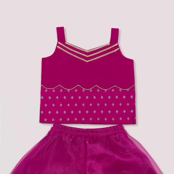 Joshika - Magenta Designer Sharara Minipattu