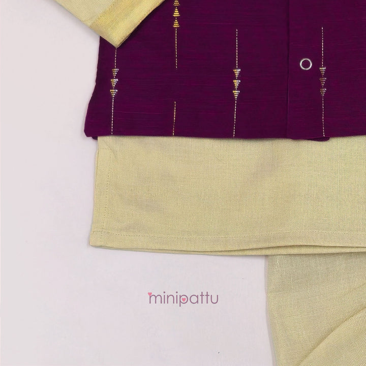 Snehan - Magenta Jacket set