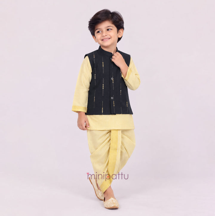 Snehan - Black Jacket set