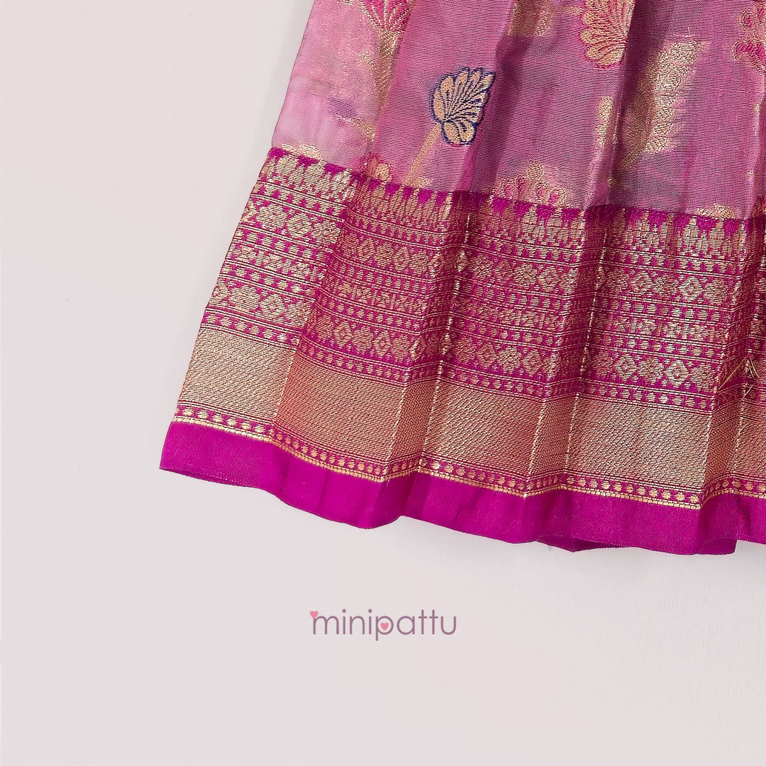 Preethi - Magenta Pattu Pavadai Minipattu