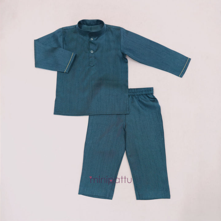 Sathvik - Aqua Blue Teal Jacket set