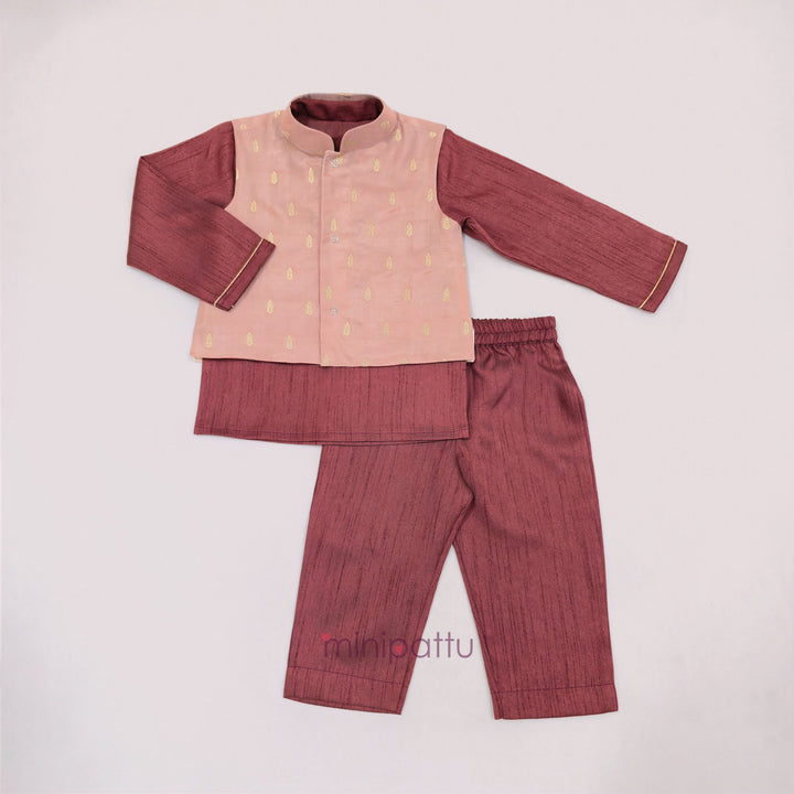 Sathvik - Mauve Maroon Jacket set