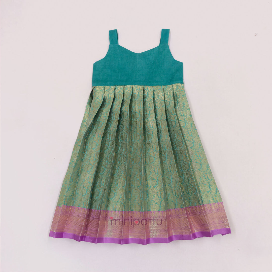 Nakshatra - Green Lilac Pattu Pavadai Minipattu