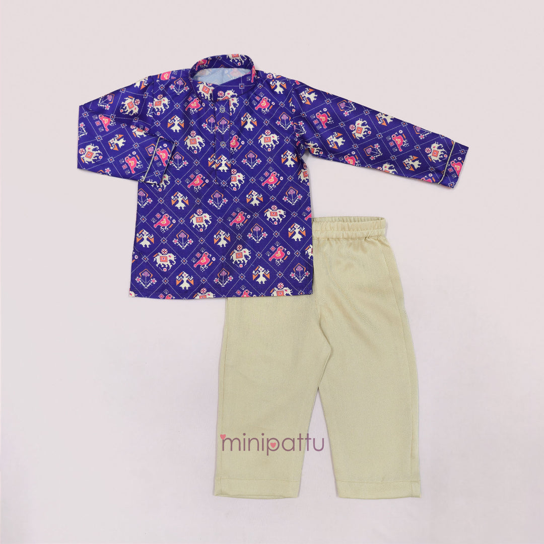 Patola Violet Printed Kurta & Pant set