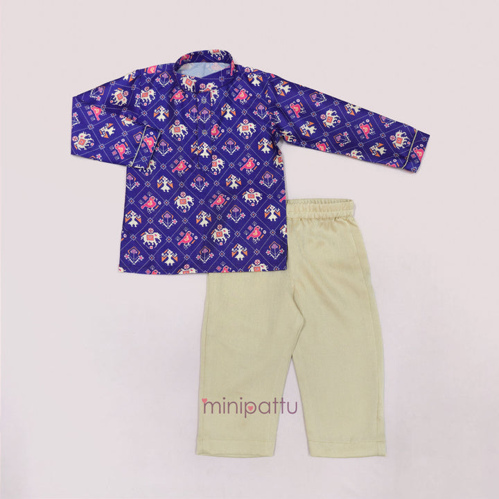 Patola Violet Printed Kurta & Pant set
