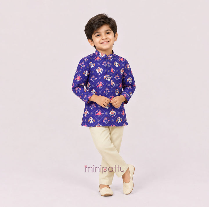 Patola Violet Printed Kurta & Pant set