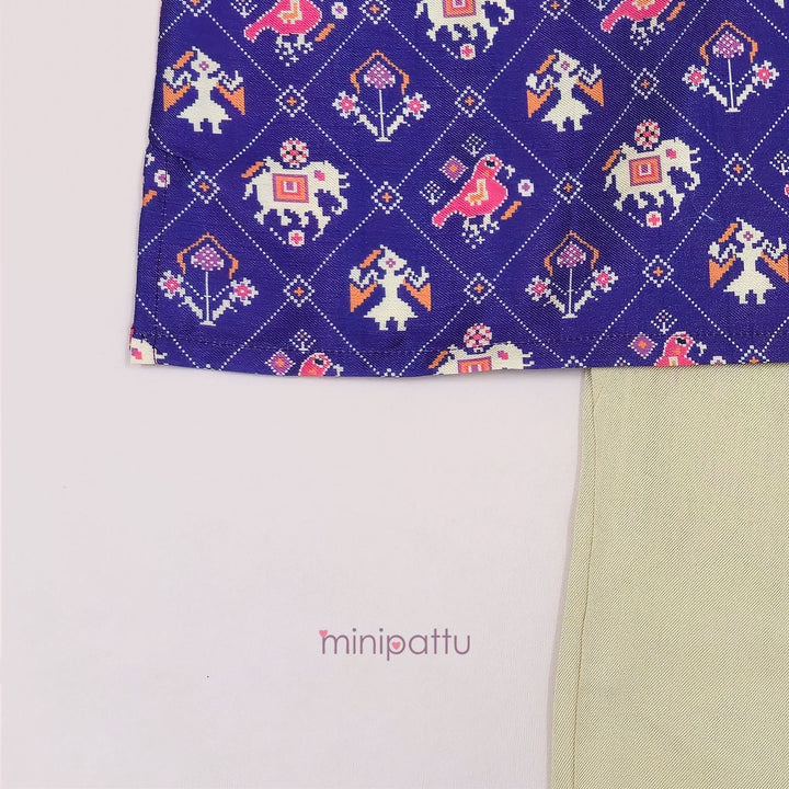 Patola Violet Printed Kurta & Pant set