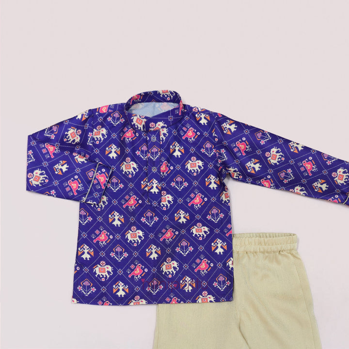 Patola Violet Printed Kurta & Pant set