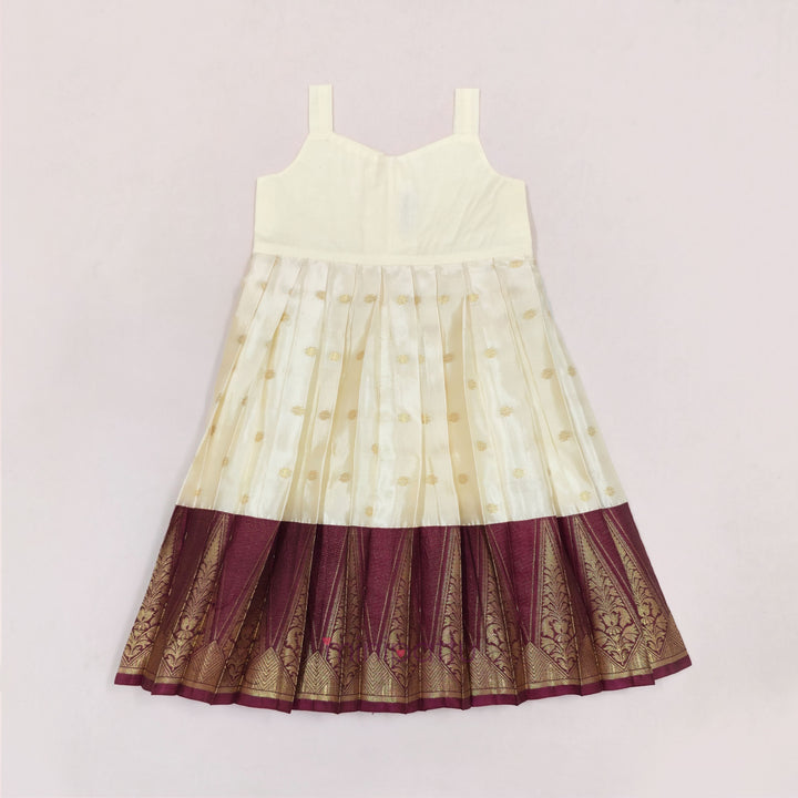 Abirami -Maroon Pattu Pavadai Minipattu