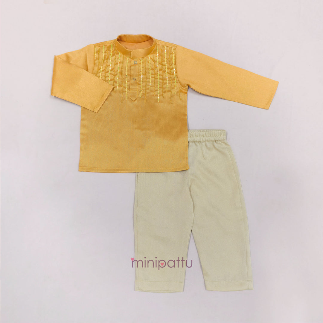 Samar - Pastel Yellow Kurta & Pant set