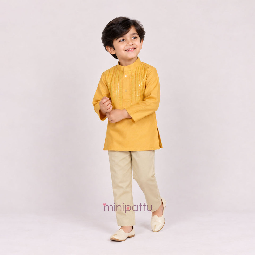 Samar - Pastel Yellow Kurta & Pant set