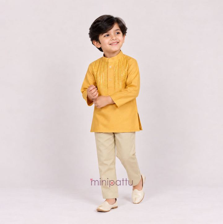 Samar - Pastel Yellow Kurta & Pant set