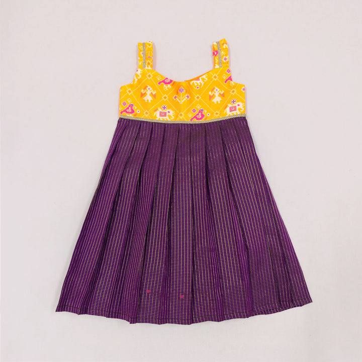 Patola Yellow Frock Minipattu