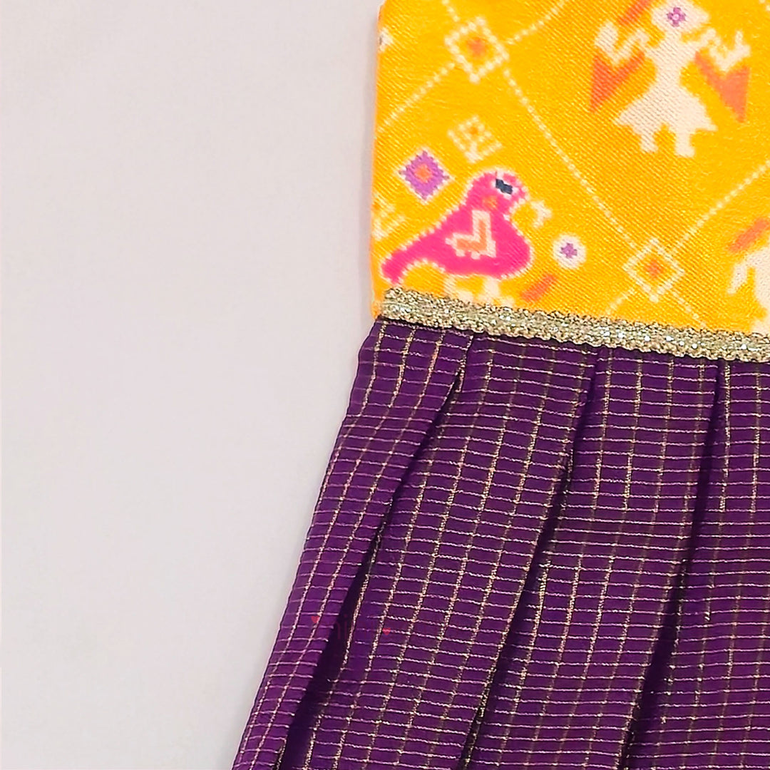Patola Yellow Frock Minipattu