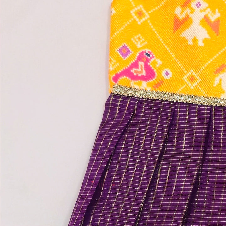 Patola Yellow Frock Minipattu