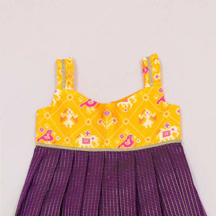 Patola Yellow Frock Minipattu