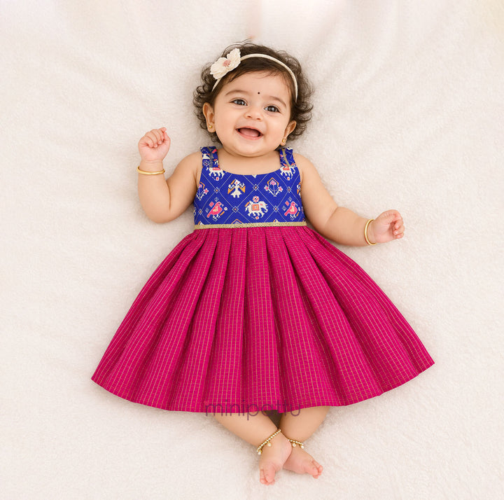 Patola Violet Frock Minipattu