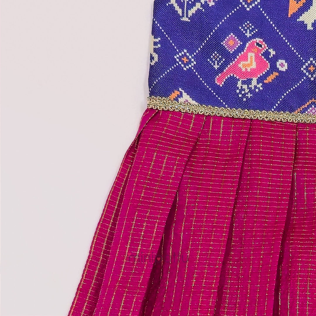 Patola Violet Frock Minipattu