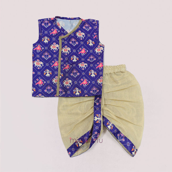 Patola Violet Jabla Set Minipattu
