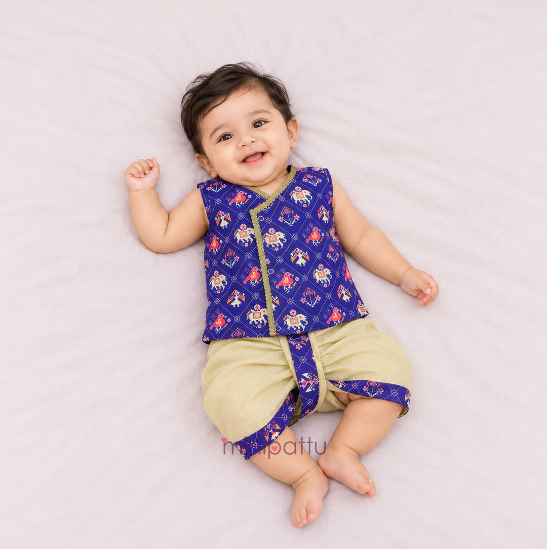 Patola Violet Jabla Set Minipattu