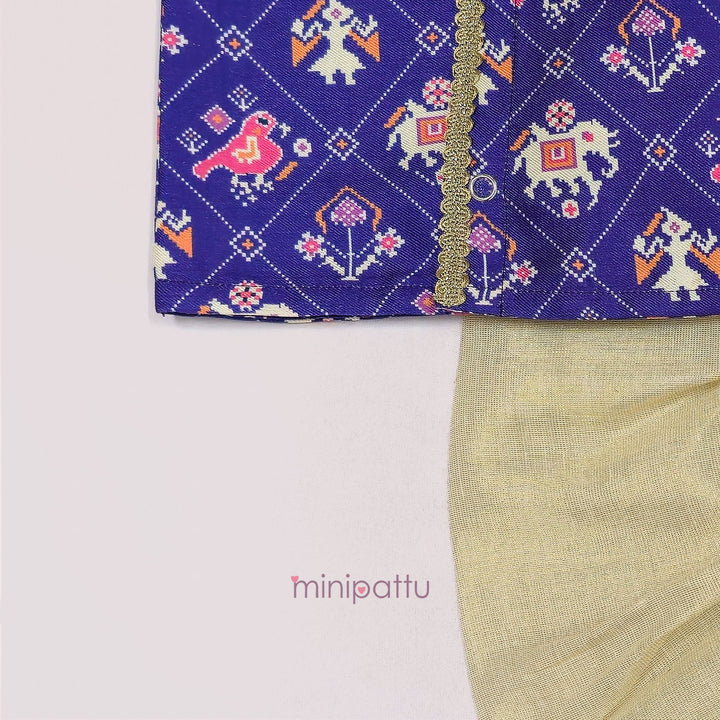 Patola Violet Jabla Set Minipattu