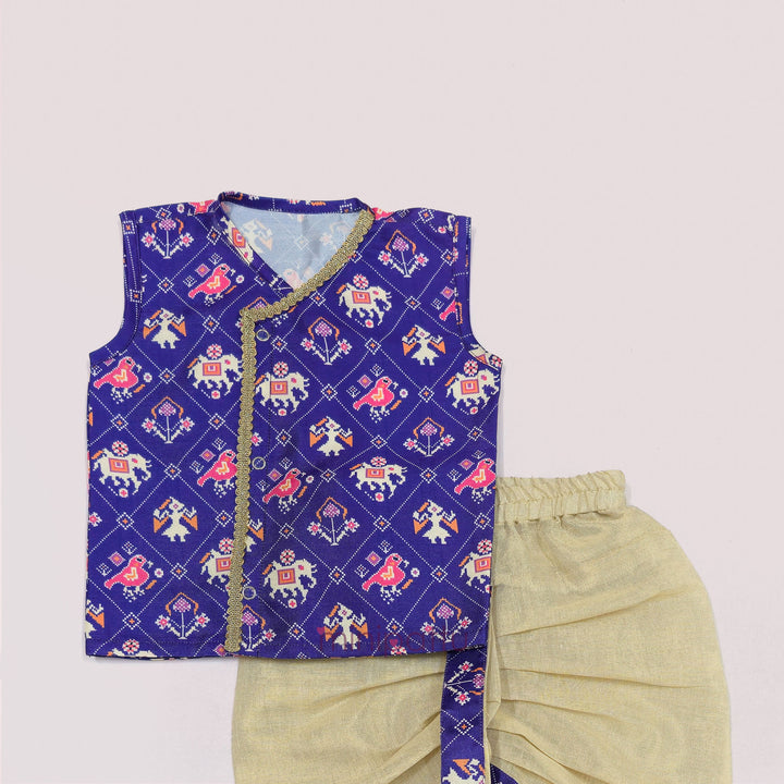 Patola Violet Jabla Set Minipattu