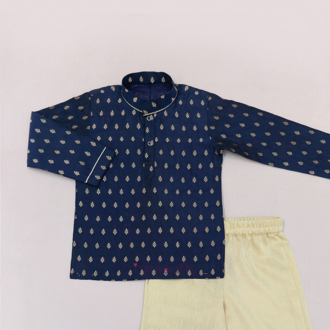 Naren - Navy Blue Kurta & Pant set
