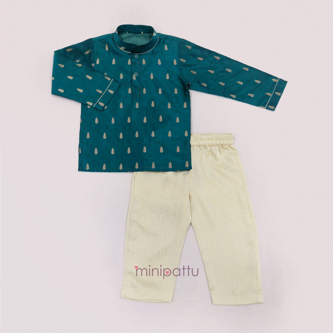Naren - Teal Kurta & Pant set