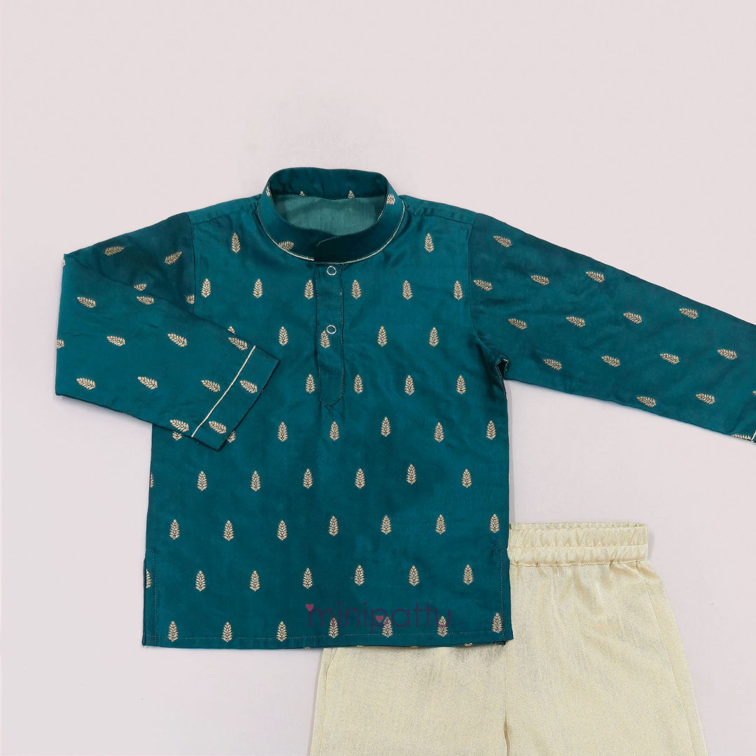 Naren - Teal Kurta & Pant set