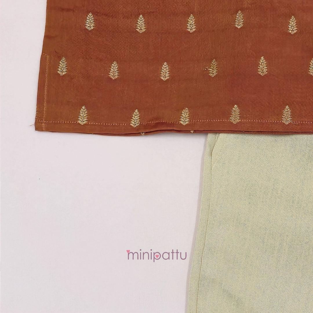 Naren - Rust Orange Kurta & Pant set