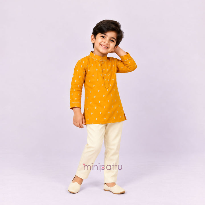 Naren - Mustard Yellow Kurta & Pant set