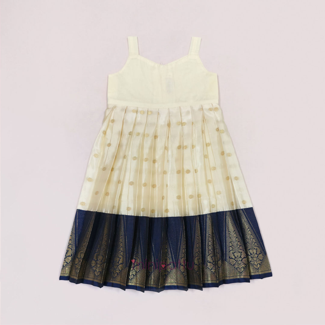 Abirami - Navy Pattu Pavadai Minipattu