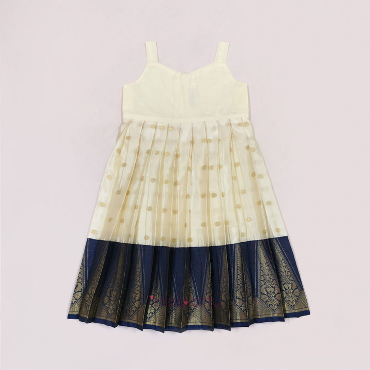 Abirami - Navy Pattu Pavadai Minipattu